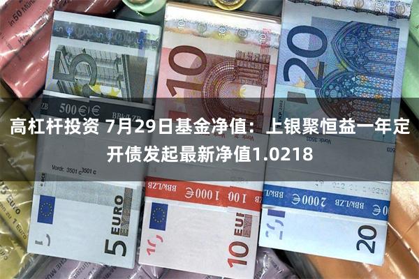 高杠杆投资 7月29日基金净值：上银聚恒益一年定开债发起最新净值1.0218