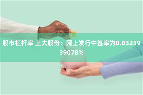 股市杠杆率 上大股份：网上发行中签率为0.0325939078%