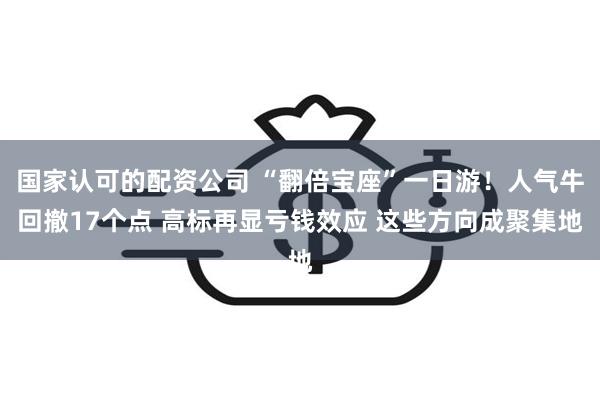 国家认可的配资公司 “翻倍宝座”一日游！人气牛回撤17个点 高标再显亏钱效应 这些方向成聚集地